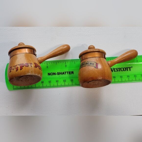 Vintage wooden S&P Shakers, Green Lakes WS - Picture 3 of 12